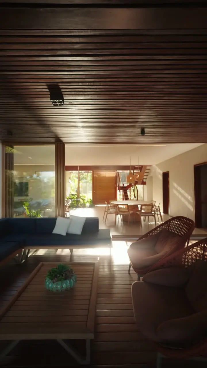 Video preview of a living room opening onto a terrace